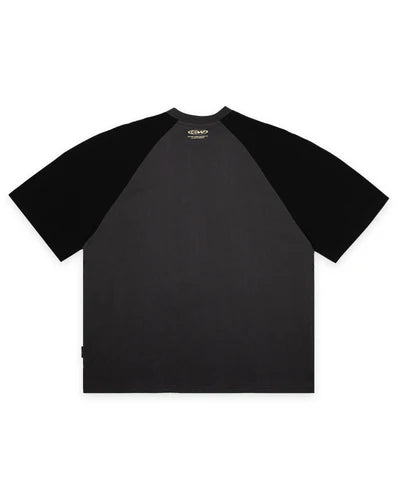 WNDRR- STXR RAGLAN BOX FIR TEE -GREY/BLACK