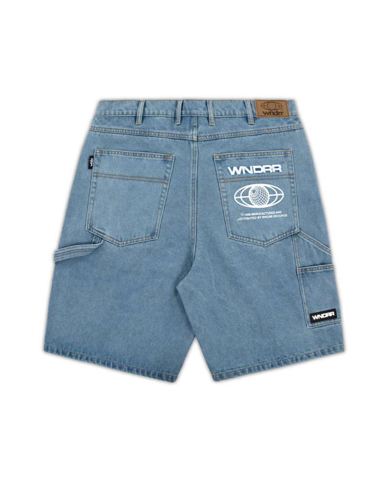 WNDRR - Booster Denim Short WASHED BLUEE