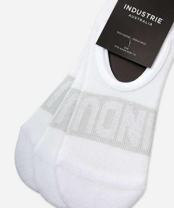 Industrie - 3PK Tech Socks WHITE
