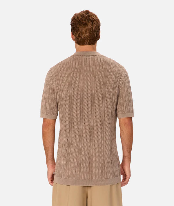 Industrie - The Washed Alessio S/S Shirt WASHEDBROWN