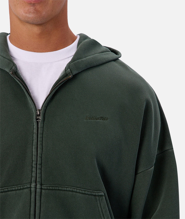 Industrie - The Staten Zip Through Hoodie LAWN