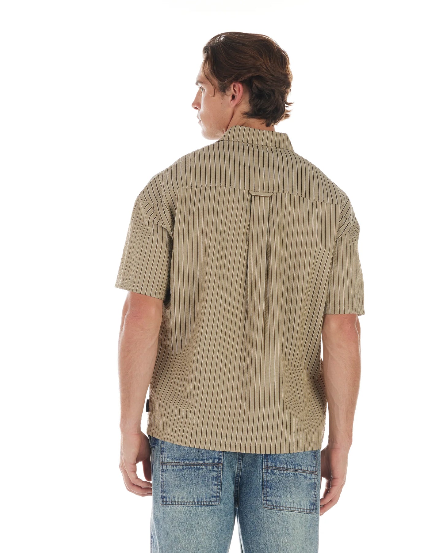 Nana Judy - Victor S/S SHIRT BROWN STRIPE