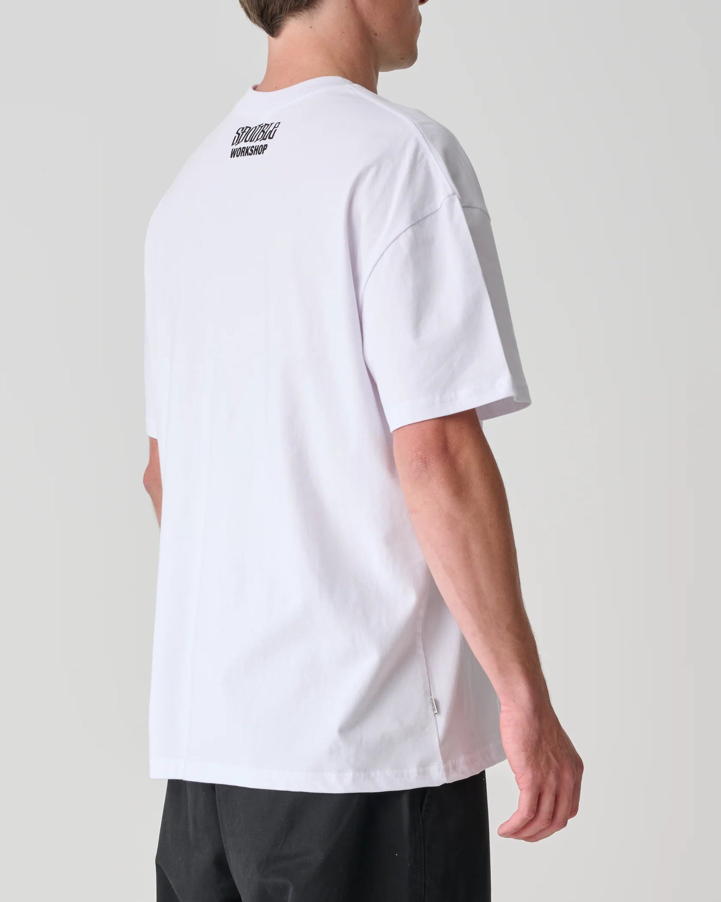 S/DOUBLE - SMALL STOCK TEE- WHITE