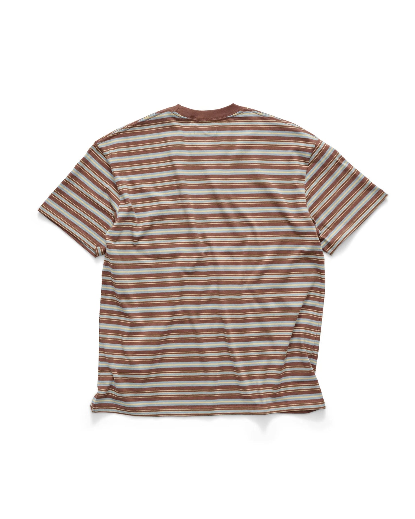 S/DOUBLE - Stripe Pocket TEE CHOCOLATE