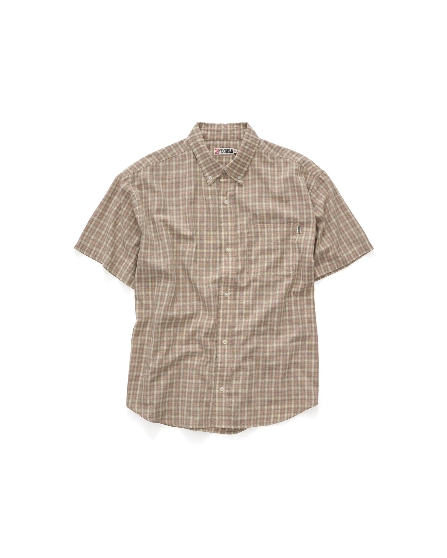 S/DOUBLE - Yard Plaid S/S Shirt - ORANGE