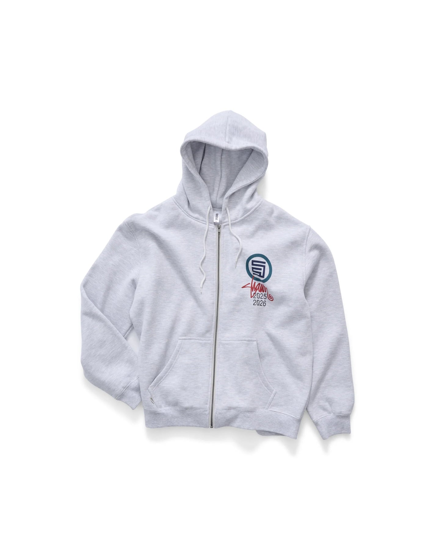 S/DOUBLE - 25/26 Zip Thru Hood GREY HEATHER