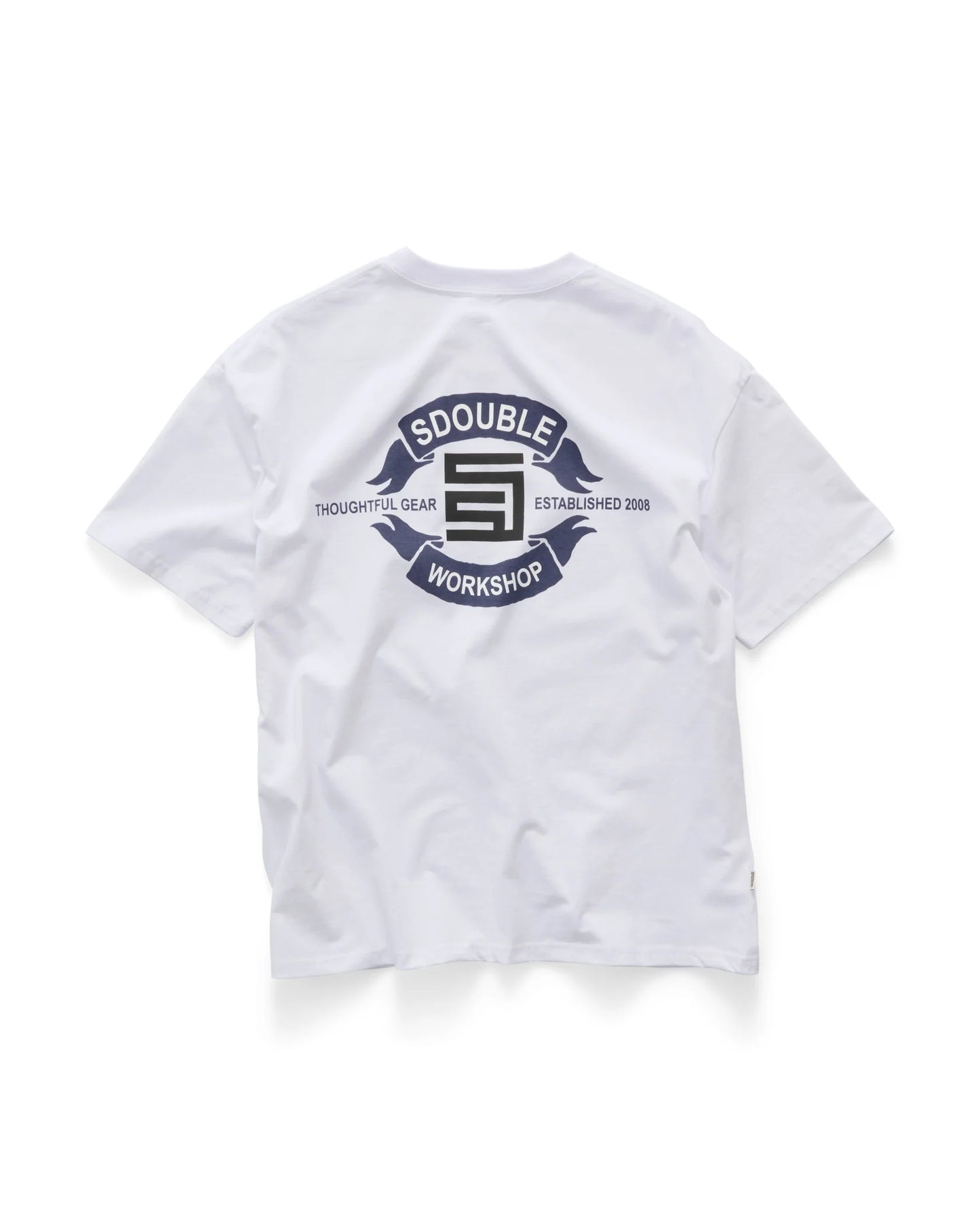 S DOUBLE - banner ss tee - white