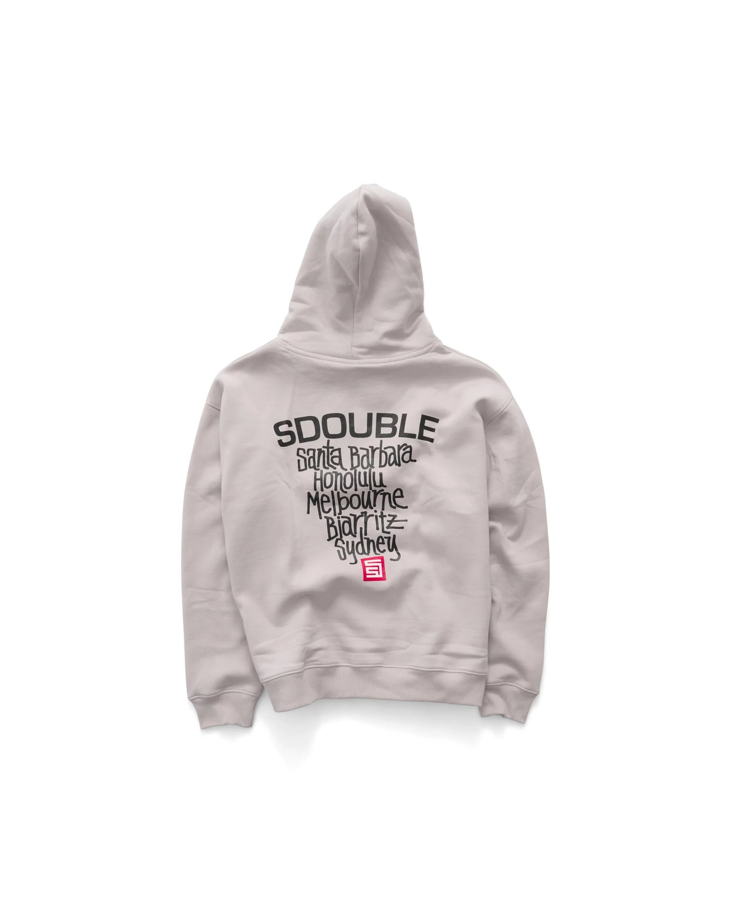 S DOUBLE - Cities fleece hood - ICEGREY