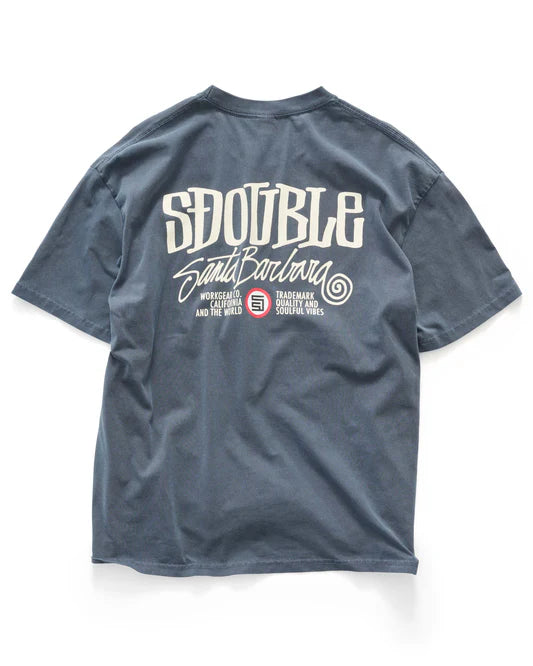 SDOUBLE- Trademark T-shirt PIGMENT NAVY