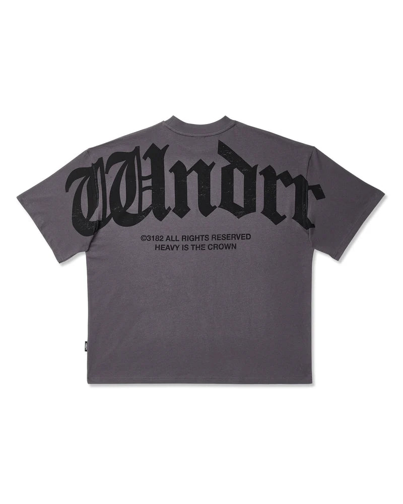 WNDRR - REVIVAL HEAVY WEIGHT TEE - CHARCOAL