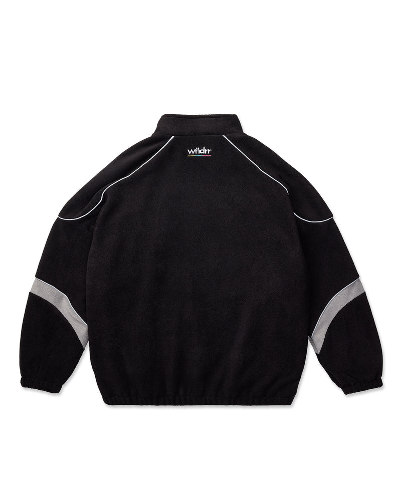 WNDRR - collective 1/4 zip polar fleece sweat- BLACK