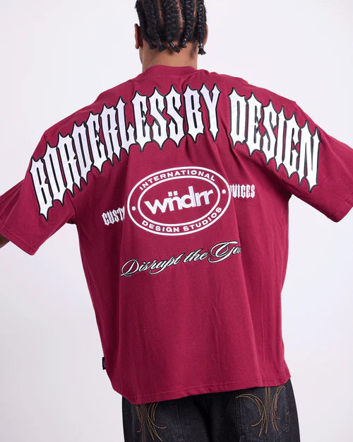 WNDRR - RZN HEAVY WEIGHT TEE - BLOOD RED