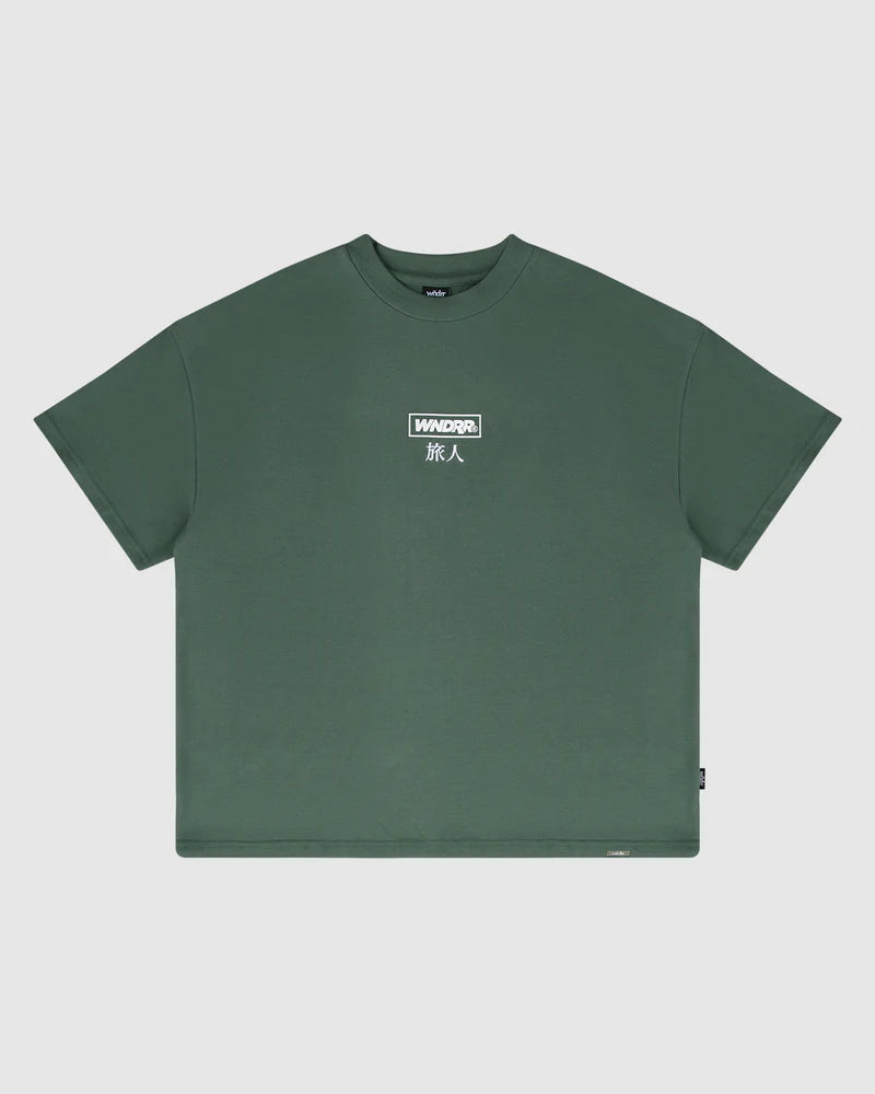 WNDRR - Shodo heavy weight tee DARK GREEN