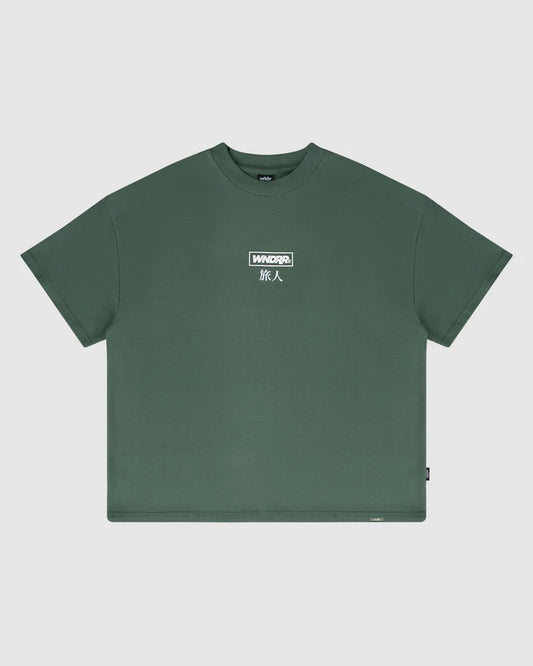 WNDRR - Shodo heavy weight tee DARK GREEN