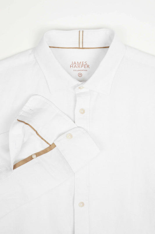 James Harper - Long Sleeve Shirt - WHITE