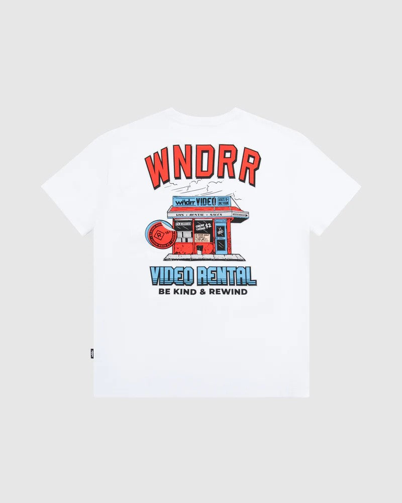 WNDRR - Video Rental Box Fit Tee WHITE