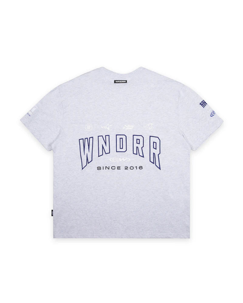 WNDRR- Hashi box fit tee - WHITE MARLE