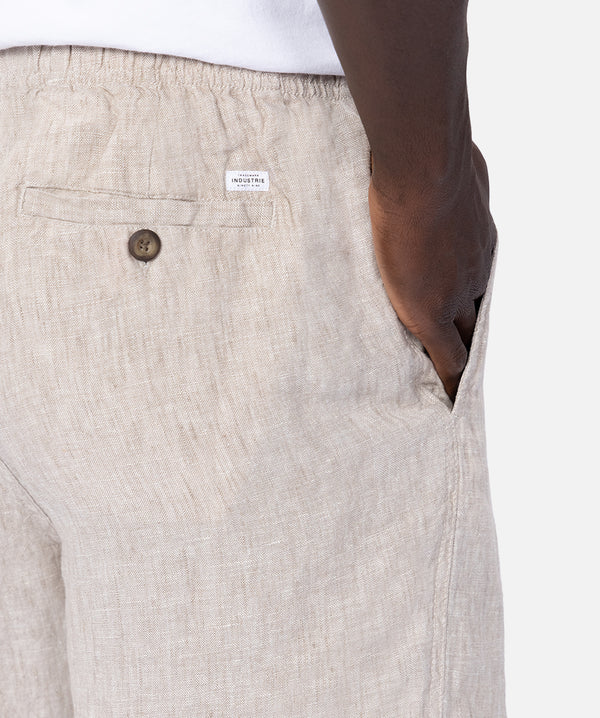INDUSTRIE - The marina linen short YDWHEAT
