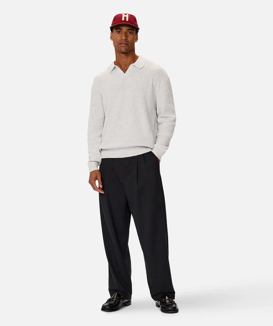 INDUSTRIE -THE NEW ENGLAND POLO KNIT -ICE GREY