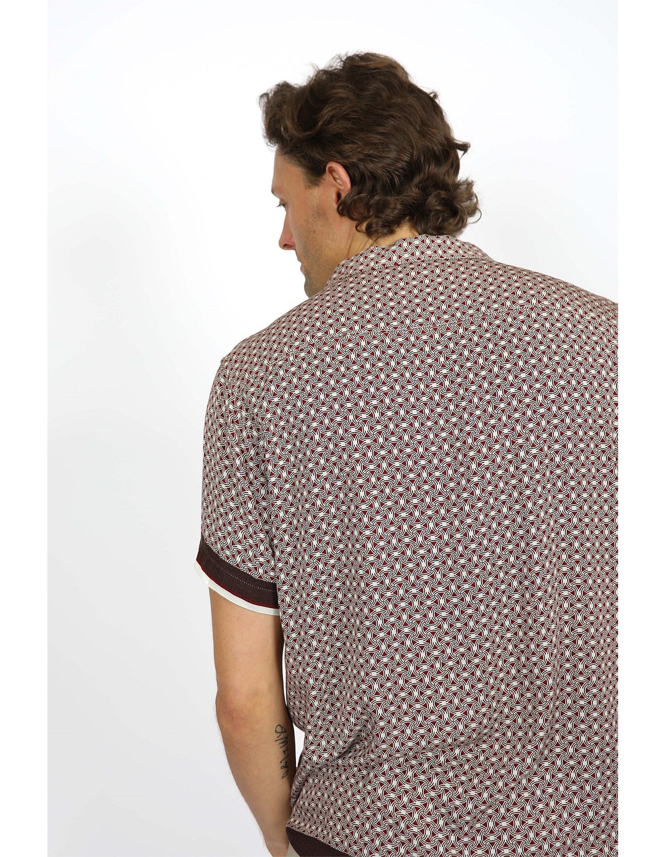James Harper - Short Sleeve Cuban Collar MERLOT