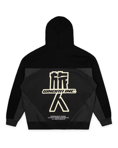 WNDRR- SHOJI PANEL HOOD SWEAT - BLACK