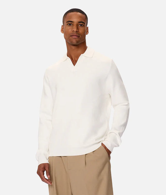INDUSTRIE- Wynslow Polo Knit- CHALK