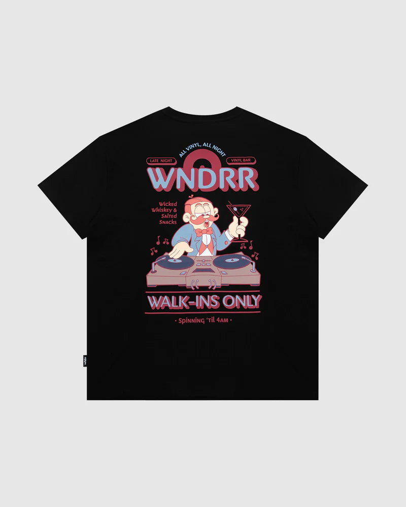 WNDRR - Vinyl Bar Box Fit Tee  BLACK