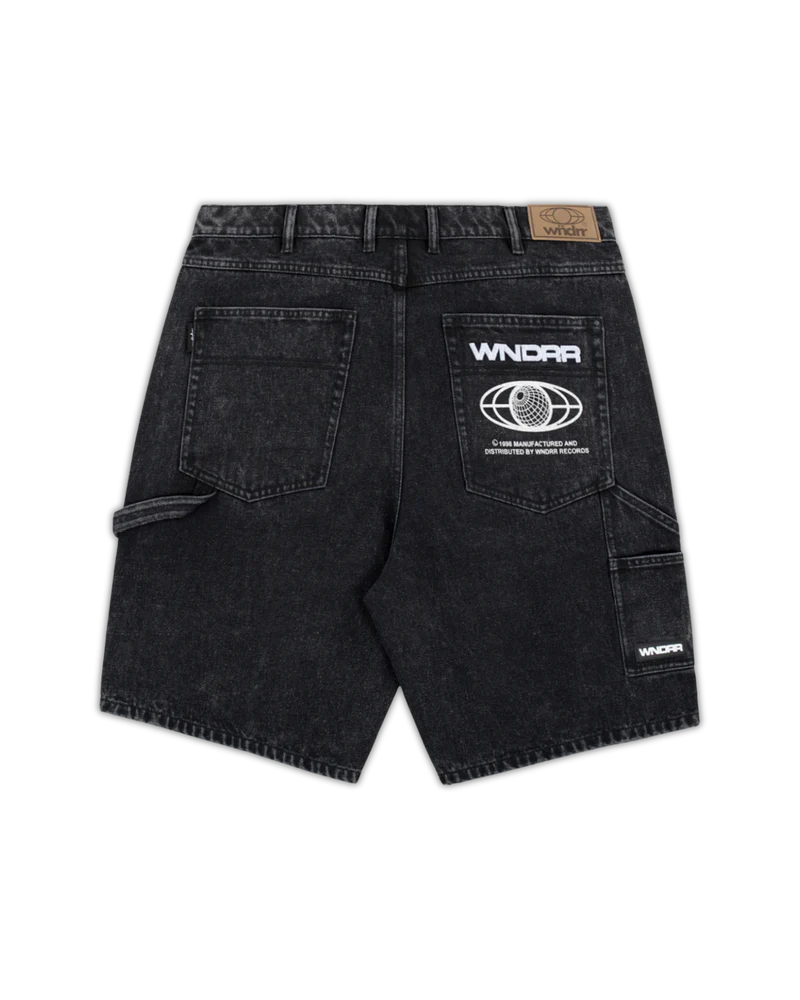 WNDRR- BOOSTER DENIM SHORT WASHED BLACK