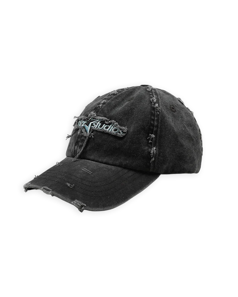 WNDRR- Distressed cap - WASHED BLACK