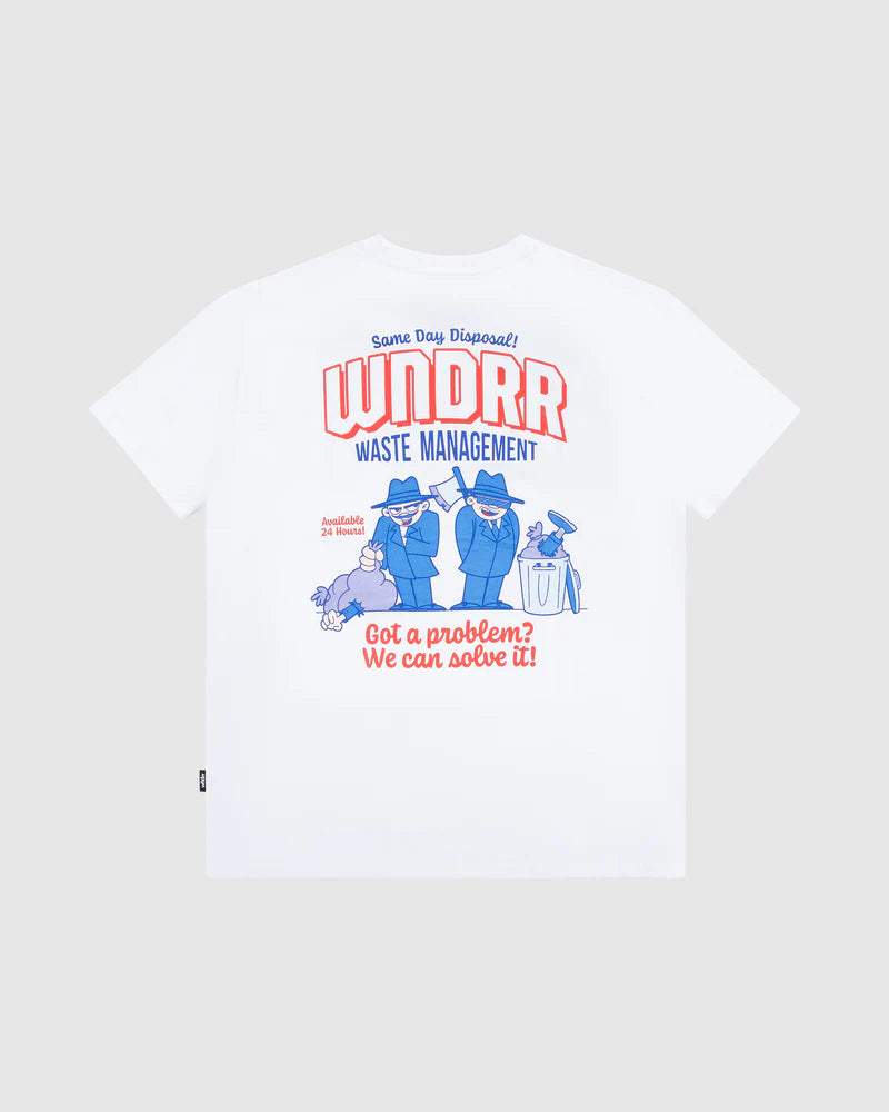 WNDRR- WASTE MANAGEMENT T-Shirt WHITE