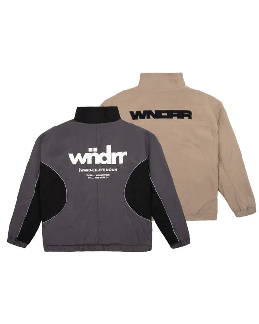 WNDRR - Le Monde Reversible Fleece Jacket BLACK/MOON GREY