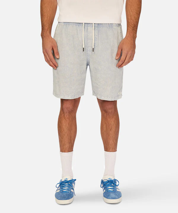 Industrie - The Acid Wash Linen Short - CHAMBRAY