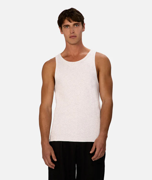 Industrie  - The Brando Ribbed Singlet GREYMARLE