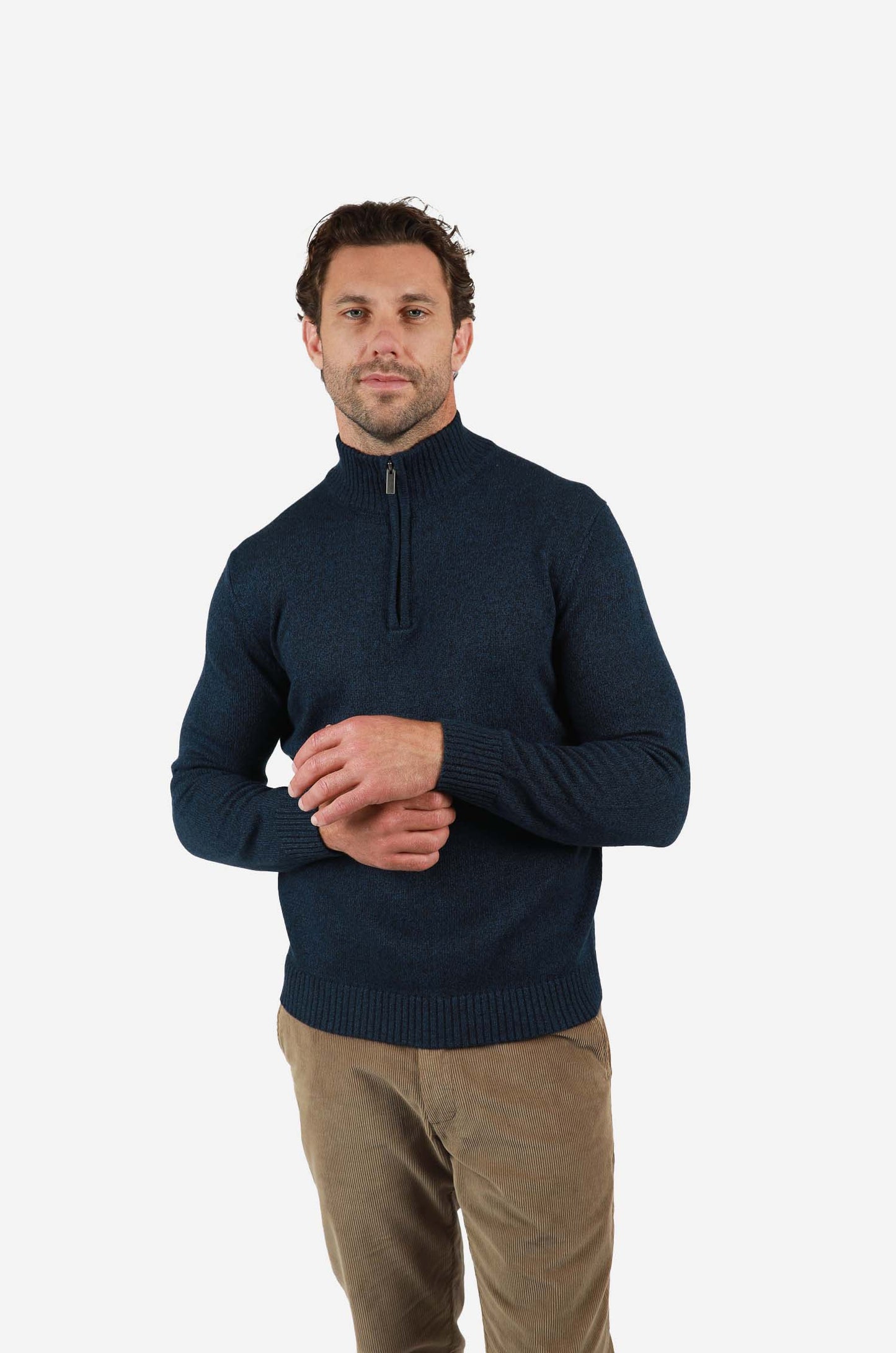 James Harper - 1/4 cotton blend NAVY MARLE