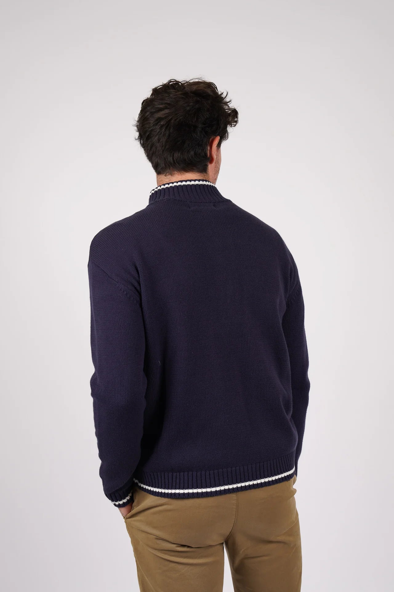 James Harper - Zip Through Cardigan NAVY