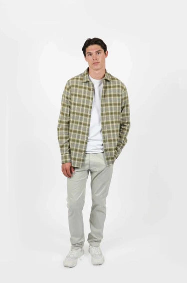 James Harper - Buller Check Shirt OLIVE