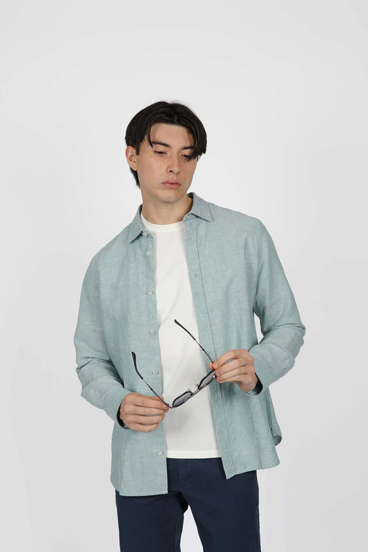 JAMES HARPER - LONG SLEEVE SHIRT SEA
