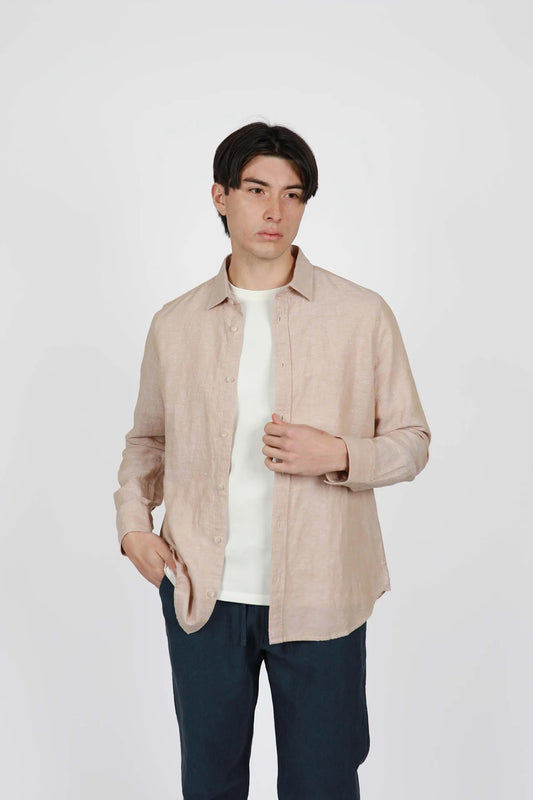 JAMES HARPER - LONG SLEEVE SHIRT WHEAT