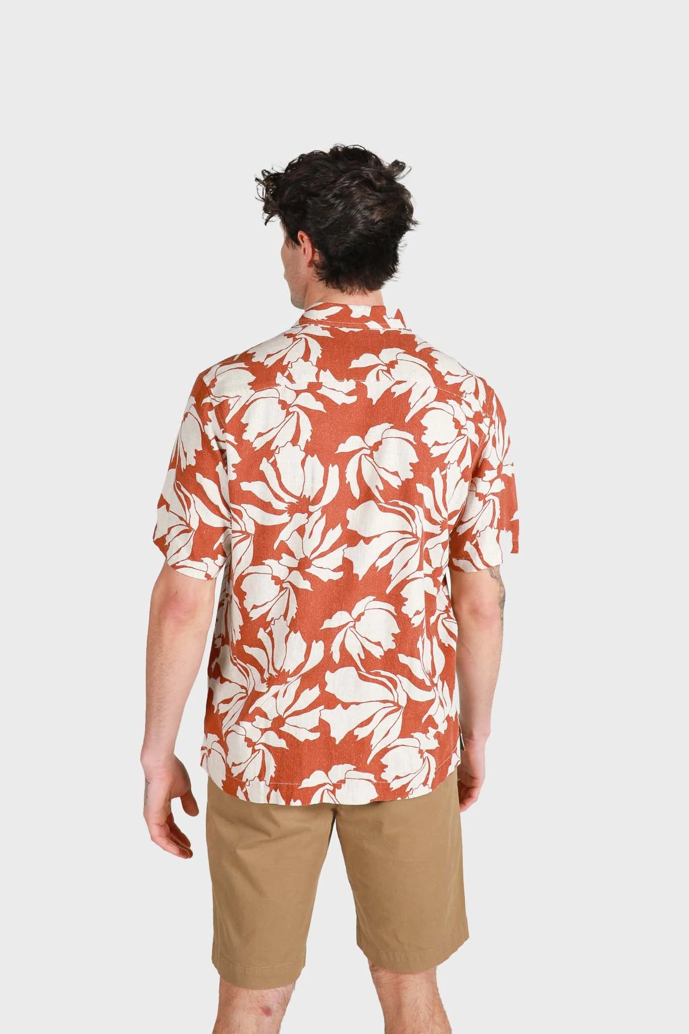 JAMES HARPER - SHORT SLEEVE COLLAR SHIRT - PAPRIKA