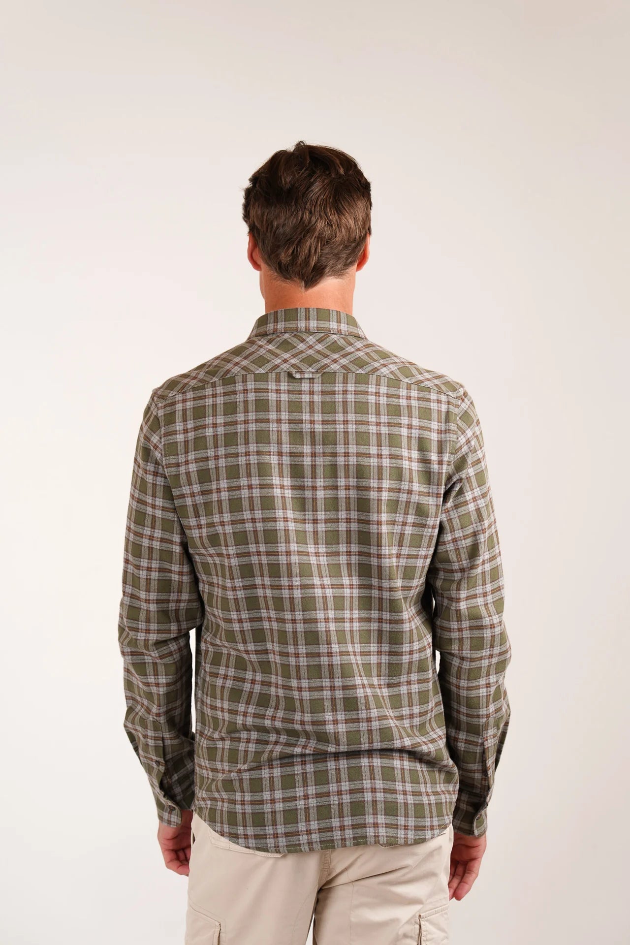 JAMES HARPER - Check long sleeve shirt  FOREST