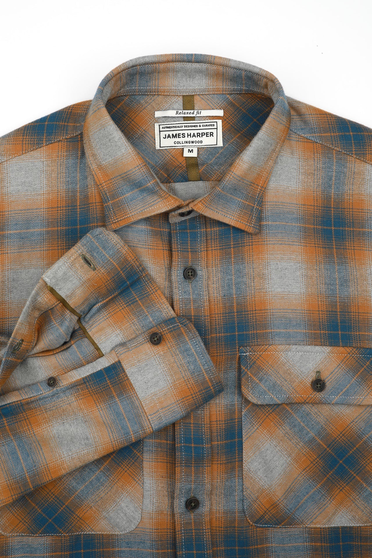 James Harper - Long Sleeve Shirt BLUE/CORN