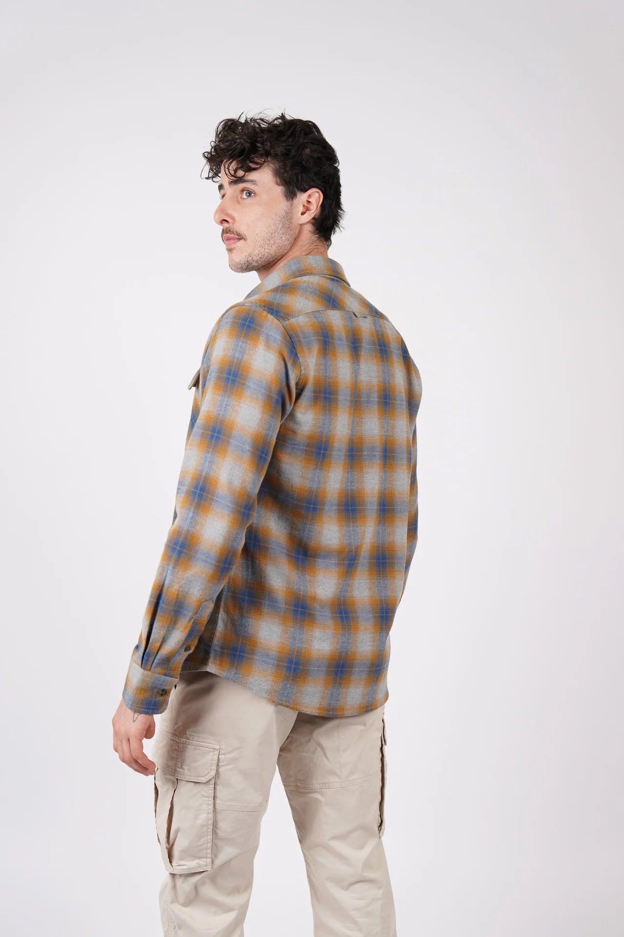 James Harper - Long Sleeve Shirt BLUE/CORN