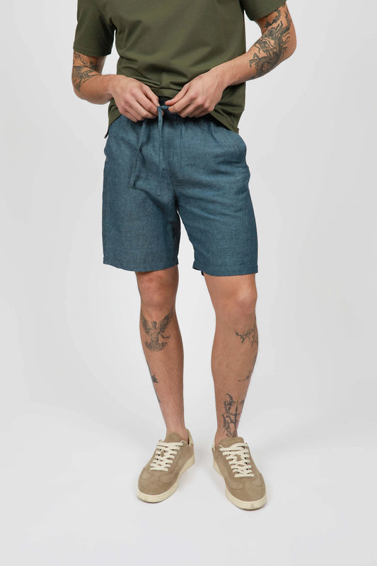 JAMES HARPER - ELASTICATED SHORT - BLUESTEEL