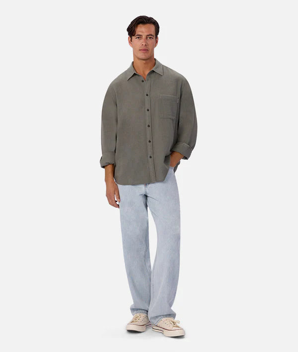 INDUSTRIE - The Marbella L/S shirt EVERGLADE