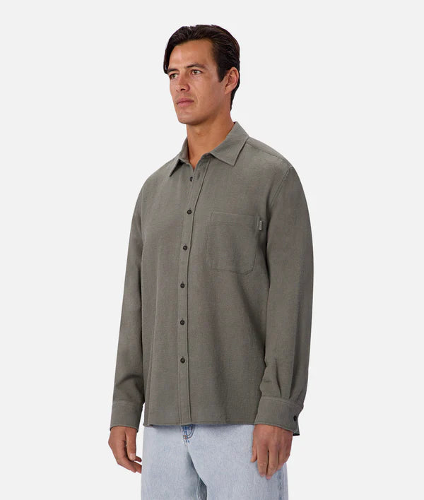 INDUSTRIE - The Marbella L/S shirt EVERGLADE