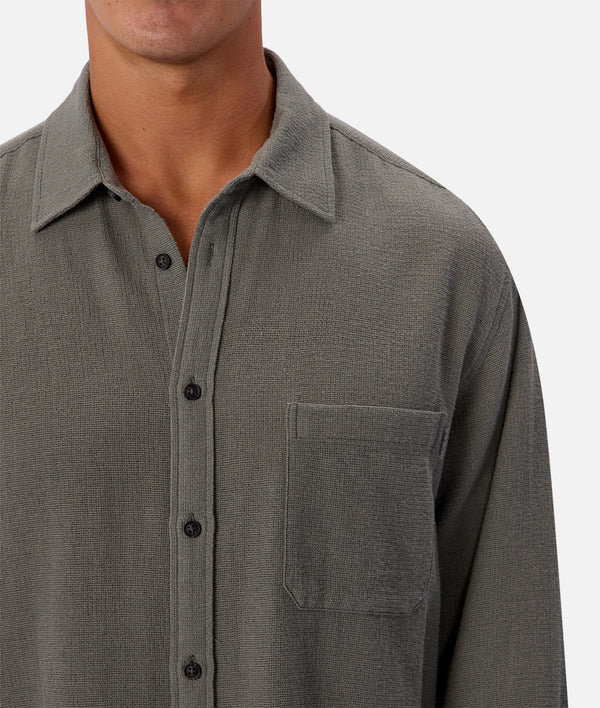 INDUSTRIE - The Marbella L/S shirt EVERGLADE