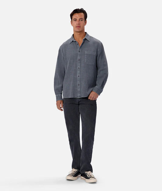 INDUSTRIE - The Lisbon L/S shirt BLUE STEEL