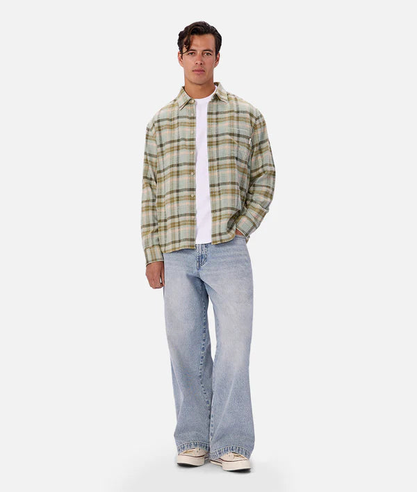 Industrie - The Fortuna L/S SHIRT MINT MULTI
