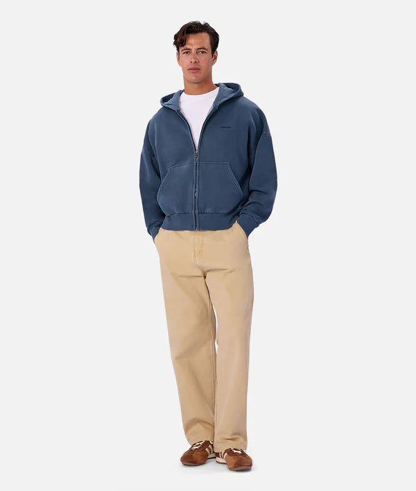 Industrie - The Staten Zip Through Hoodie DENIM