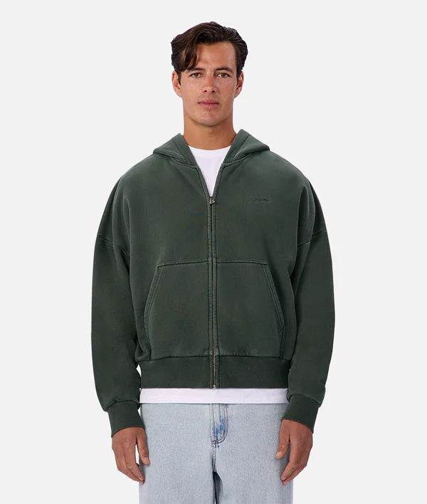 Industrie - The Staten Zip Through Hoodie LAWN